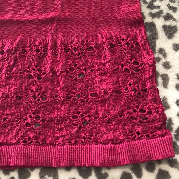 Free People Intimately Red Crochet Open Weave Tank Top Size XS/S - Picture 4 of 15